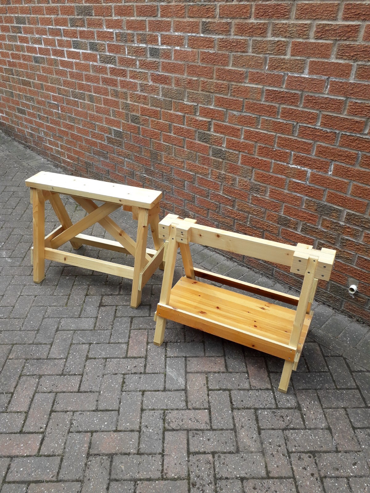 2 X Wooden Trestles ( Joiners Saw Horse ) eBay