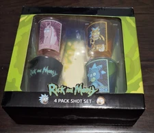 Surreal Entertainment Rick And Morty Adult Swim 4 Pack Shot Set