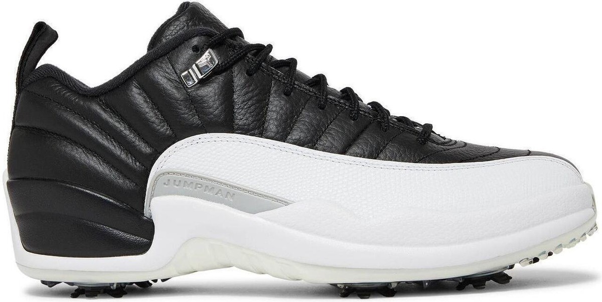 NIKE JORDAN XII LOW GOL　ブラック/ホワイト Nike Air Jordan 12 Low Golf Playoffs White Black Cleats