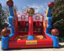 Inflatable Basketball Hoop Oxford Basketball Double Shot Out For Carnival Game