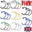 thumbnail 1  - NOSE RINGS HOOPS SMALL THIN FAKE LIP EAR BODY PIERCINGS STAINLESS SURGICAL STEEL
