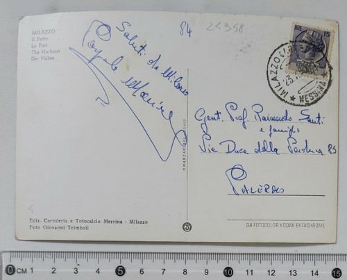 24958 Cartolina - Messina - Milazzo - Il porto - VG 196? - Picture 2 of 2