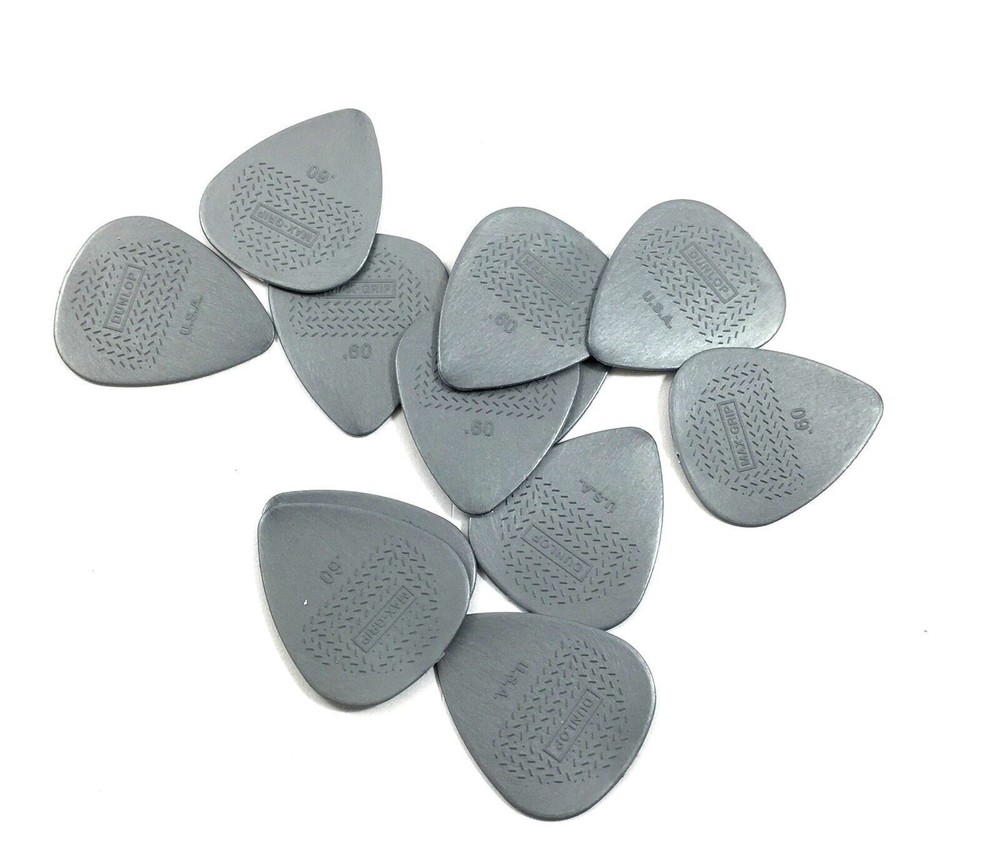 New 12 Pack Dunlop Nylon Max-Grip .60mm guitar picks