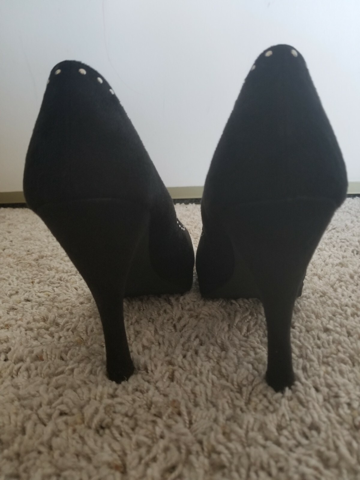 City Streets Basic Black Silver Studded High Heel… - image 4