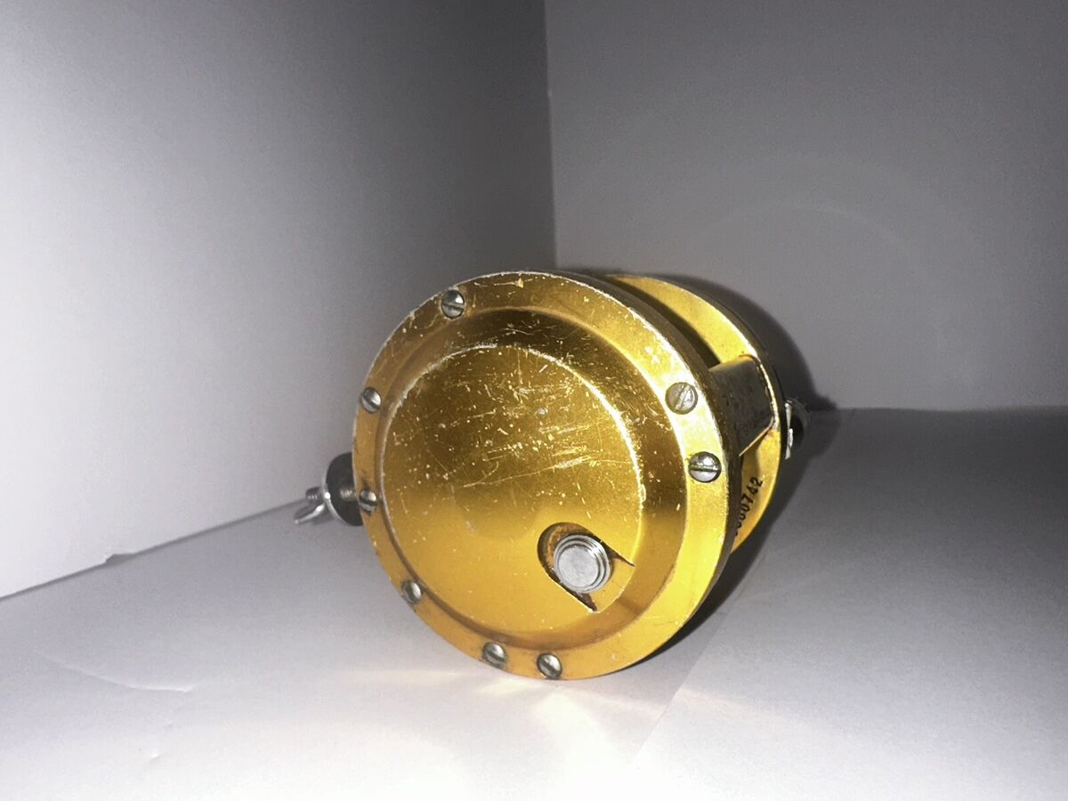 Penn International 6 Fishing Reel Gold Heavy Rare Find Penn International 6 Fishing Reel Gold Heavy Rare Find