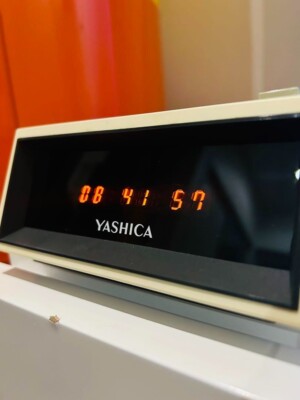 Rare 70s Yashica Digital Calculator Clock Vintage LED Desk Clock w