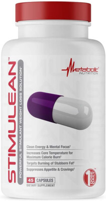 Stimulean Weight Loss Fat Burner 45 Capsules Energy Boost Formula