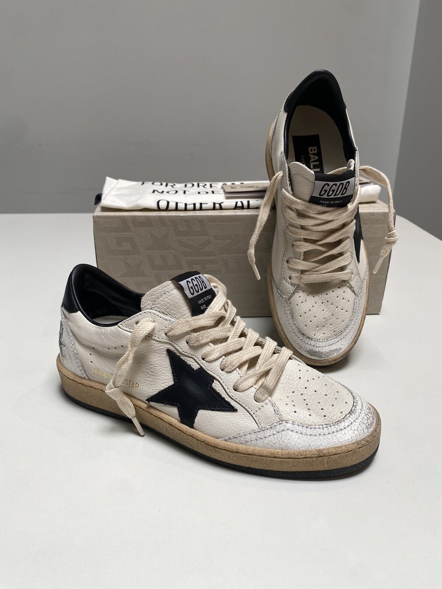 ☆関税込☆Golden goose★ BallStarスニーカー BK★ Golden Goose Ball Star Sneaker White Leather/Black sz 36 New