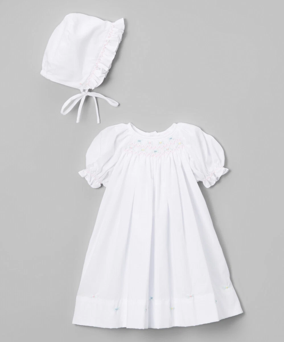 Baby girl white smocked dress sale