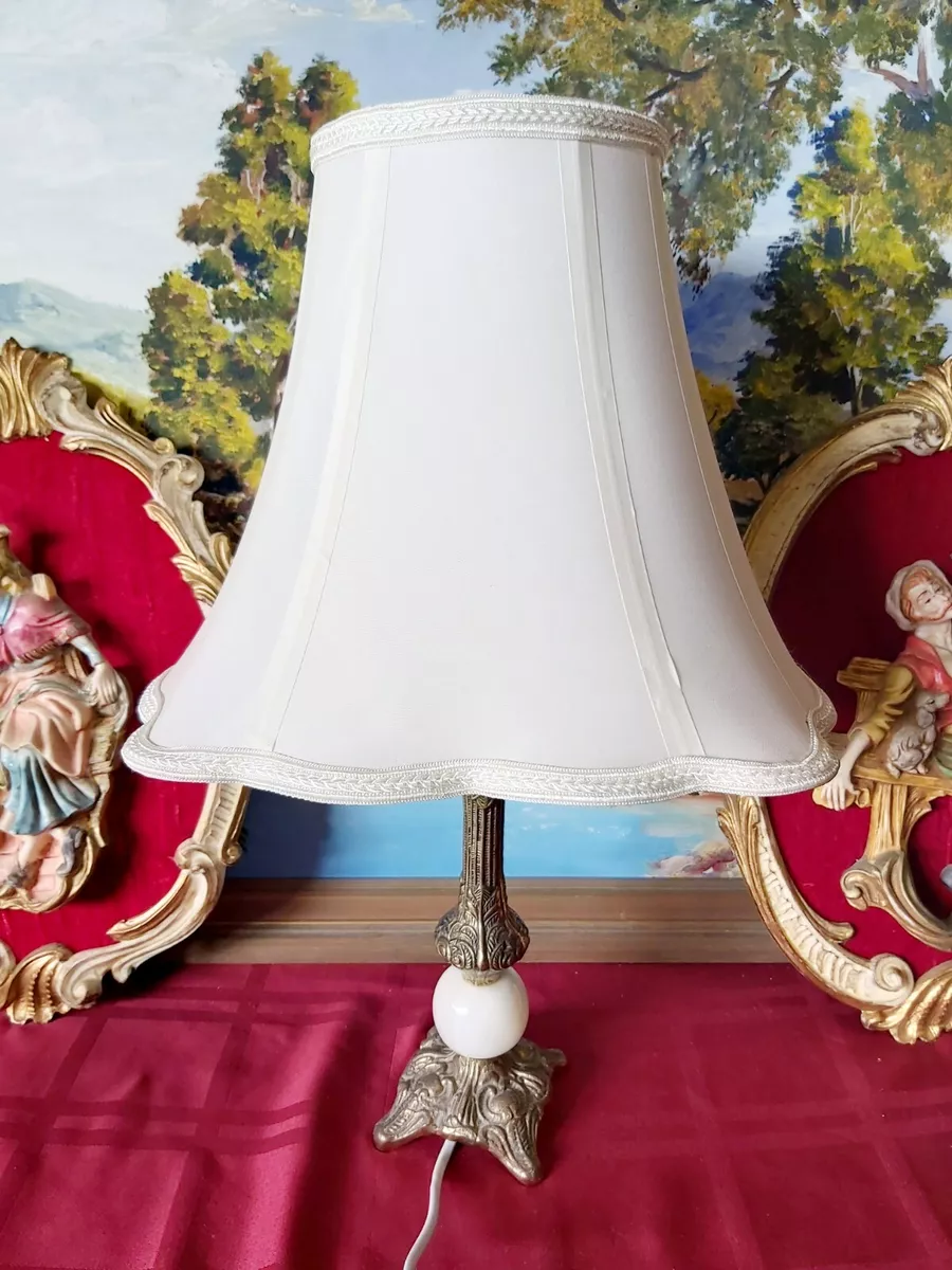 Marble table cheap lamp vintage
