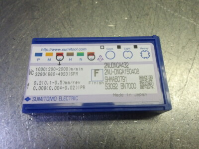 Sumitomo CBN Tipped Carbide Insert QTY1 2NUDNGA432 BN7000 