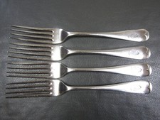 6th battalion Liverpool Regiment set of 4 silver plated dinner forks
