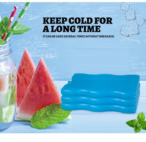 6 x Freezer Blocks For Cool Cooler Bag Ice Packs For Lunch Box Picnic ...