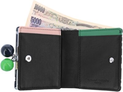 Tsumori Chisato Bi-fold wallet with clasp, Glitter Flower 57856-01