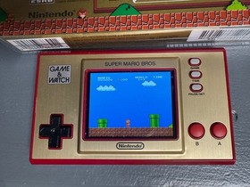 Nintendo Game & Watch Super Mario Bros Handheld Console Clock - Used