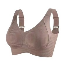 Seamless Push Up Bra Wireless 3 4 Cup Back Closure Soft Cotton Comfort Fit
