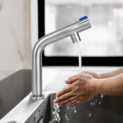 Stainless Steel Wash Basin Faucet Toilet Faucet Kitchen Faucet No Hose Included - Picture 4 of 12