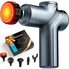 Massage Gun with Heat, Deep Tissue Back Massager for Pain Relief, Mini Muscle