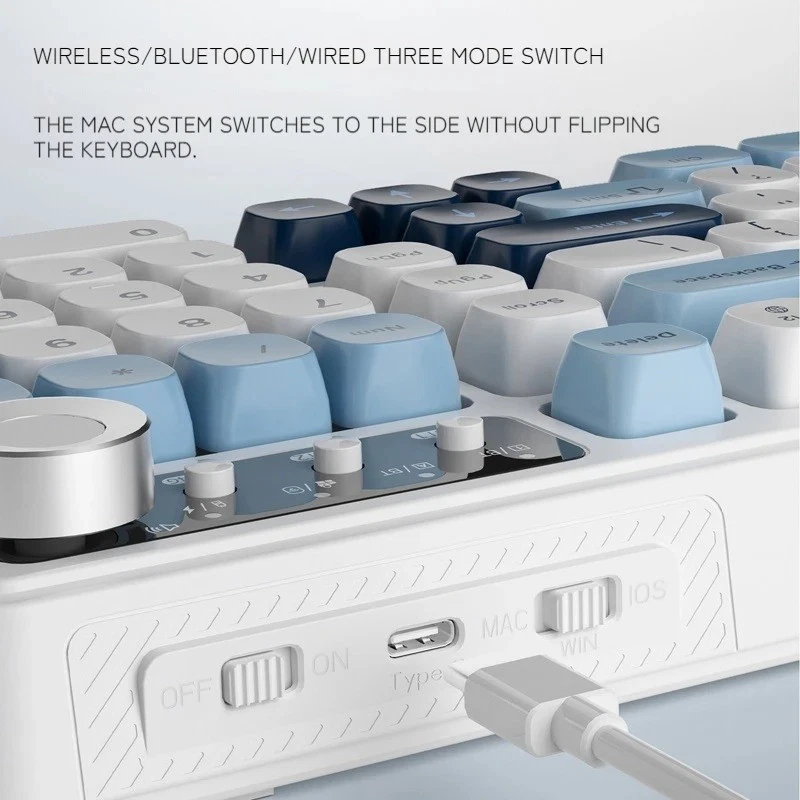 🎮 Ajazz AF98 Wireless Bluetooth 3-Mode Mechanical Gaming Keyboard ⌨️ - Image 4 of 4