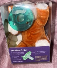 Philips Avent Soothie Snuggle Orange Fox Plush Pacifier Holder For Baby