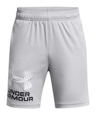 Under Armour Tech Logo Shorts Youth Mod Gray / White
