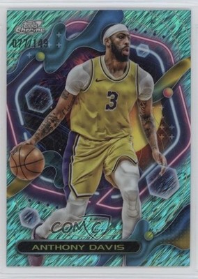 2023 Topps Cosmic Chrome Aqua Equinox Refractor 77/149 Anthony Davis #198 0s55