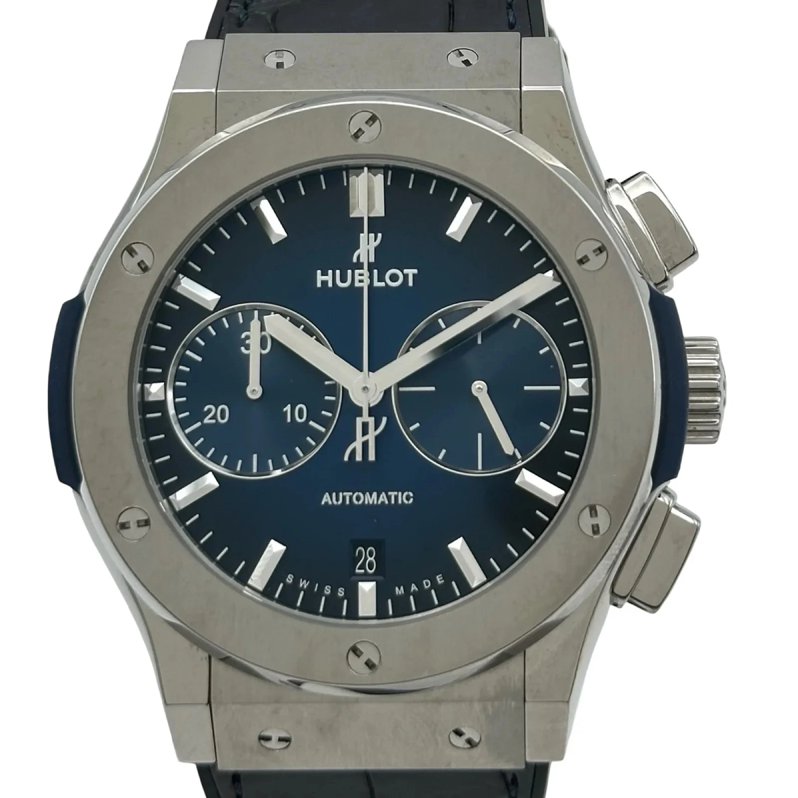 Hublot — HUBLOT 521.NX.6670.LR.JPN18 45mm Ti Blue Dial Automatic Watch #OKW724