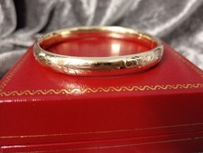 Antique Victorian Rolled Gold Bangle Circa 1890  11.9g