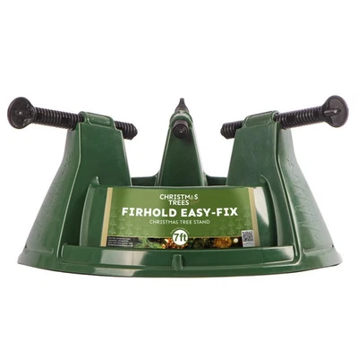Firhold Easy-Fix Real Christmas Tree Stand 7FT 210CM Water Reservoir Sturdy Base