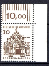 454 Bauwerke klein 10 Pf Ecke or ** postfrisch