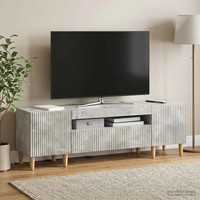 Led-Tv-Schrank Arnhem 153 X 35 X 43 Cm Betongrau Holzwerkstoff