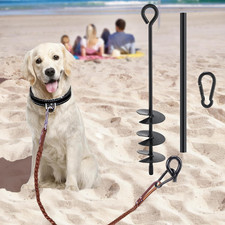 Beach Dog Tie Out Stake for Dogs Up to 250 lbs - Heavy Duty Dog Camping Yard ...
