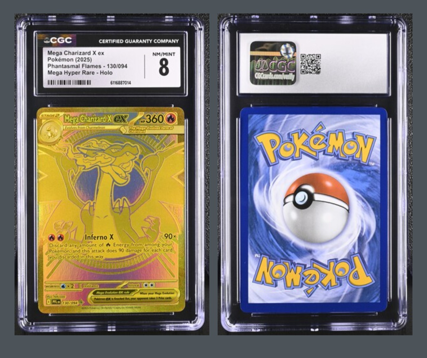 Mega Charizard x EX 130/094 Me02: Phantasmal Flames Holo