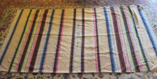 Vintage Mexican Wool Serape Blanket Earth Tones 85 X 44