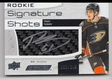 2019-20 UD ENGRAINED AUTOGRAPH ROOKIE STICK TROY TERRY RC AUTO /249 ANAHEIM