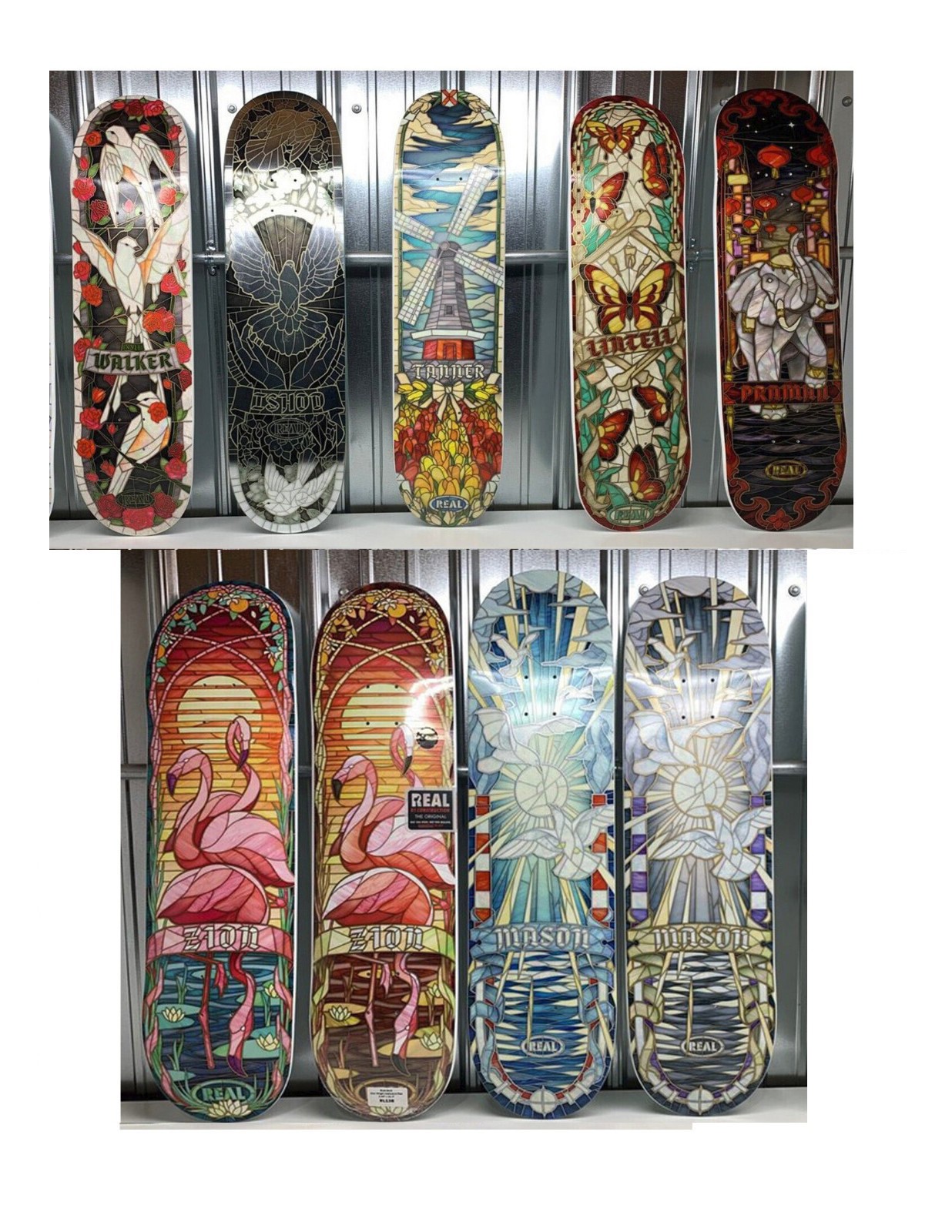 Cathedral Skateboard 9 Deck Series Set New