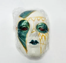 Decorative Mask Mardi Gras Small  Ceramic 4” Made In China 60010