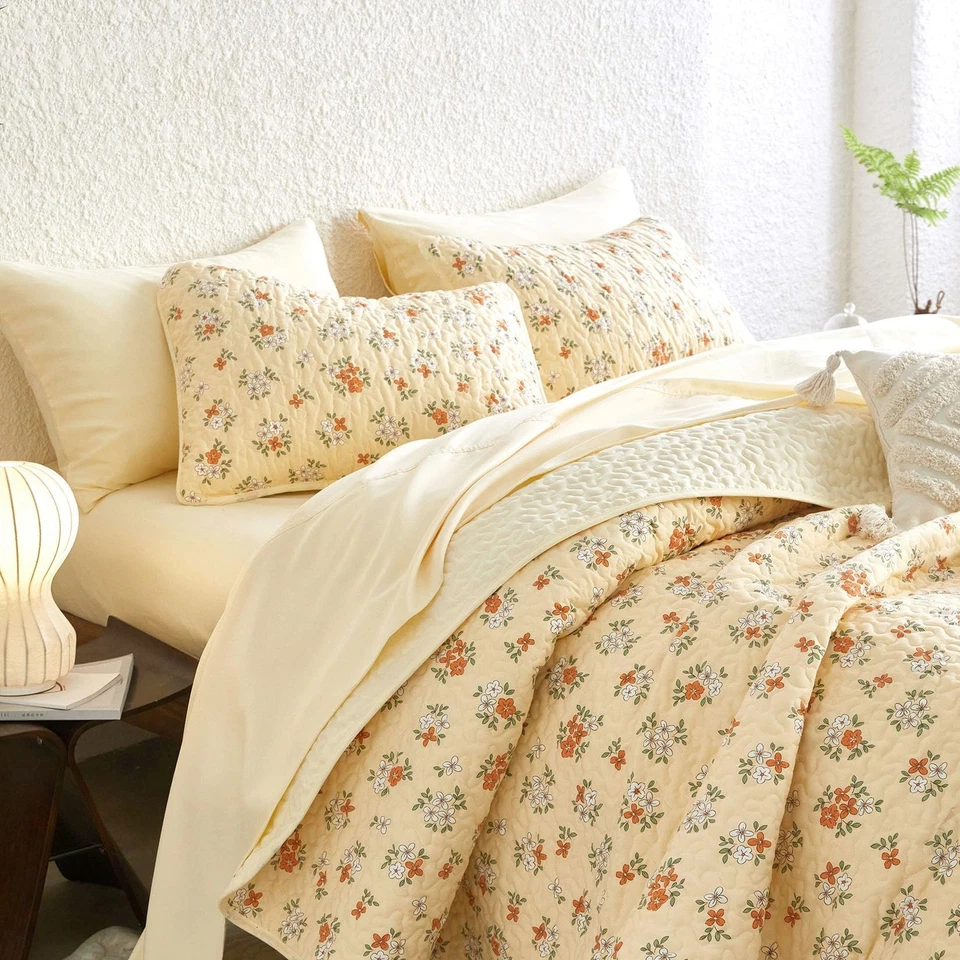 - Juego de Edredón Floral, Pequeña Flor Botánica Cottagecore Shabby Chic para Mujer T... Foto 3 de 4