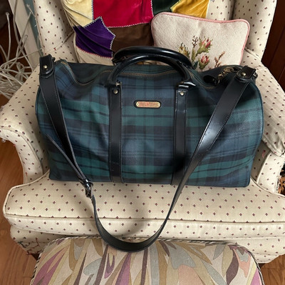 バッグ Polo Ralph Lauren Glen Check Duffle Bag Vintage POLO Ralph