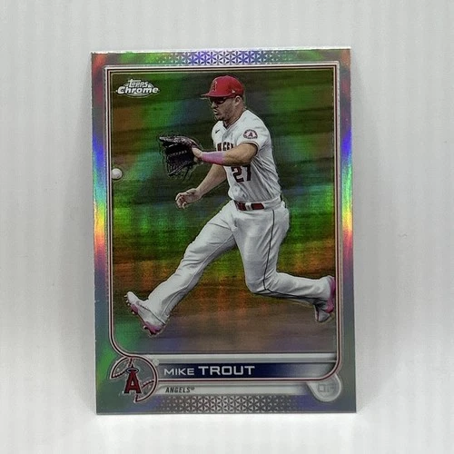 Mike Trout Refractor Insert 2022 Topps Chrome Baseball Card #200 Mint
