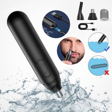 Upgrade 2 in 1 Nose Trimmer for Men Rechargeable Eyebrow  Facial Hair Clipper