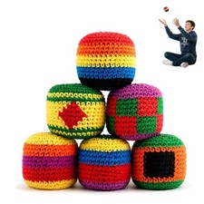 Hacky Footbag Sack Set Soft Kick Sack Balls for Adults Beginners Durabl...