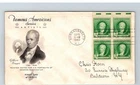S07-3299, GILBERT STUART, FAMOUS AMERICANS SERIES, BLOCK OF FOUR, A/C FDC