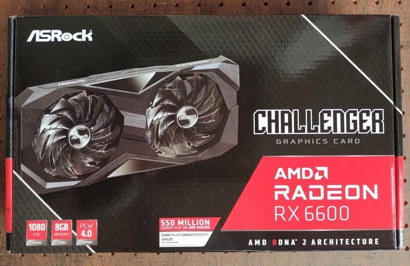 ASRock AMD Radeon RX 6600 Challenger D 8GB GDDR6 Graphics Card GPU CLD 8G NEW