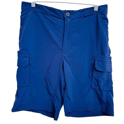 259 | Magellan Fish Gear Mens Small Blue Cargo Fishing Outdoor Shorts MagRepel