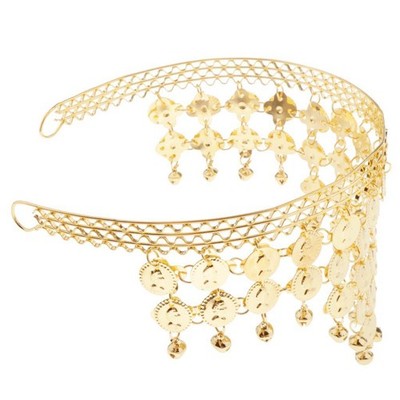 Zigeuner-Bauchtanz-Schmuck-Set, Goldmünze, Haarreifen Für Frauen
