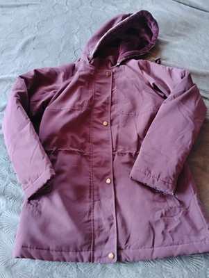 Womens Parka Jaclyn Smith Purple Jacket  Medium Long Sleeve