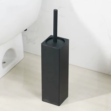 Image of Square Toilet Brush, 304 Stainless Steel Floor-Mounted Toilet Brush, Bathroom To
