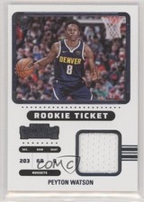 2022-23 Panini Contenders Rookie Ticket Swatches Peyton Watson #RTS-PWD 0ry1