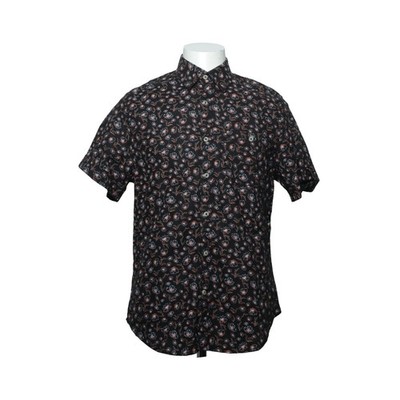 Dressmann, Kurzarmhemd, Größe: M, Schwarz/Mehrfarbig, Paisley, Herren #v2R